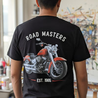 Road Masters streetwear graphic tee worn by model - Otaku Haus India
