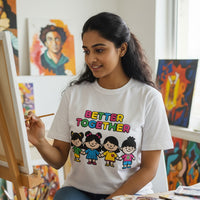 Better Together streetwear graphic tee model lifestyle shot - Otaku Haus India