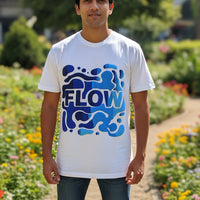 Flow graphic tee front view - Otaku Haus India
